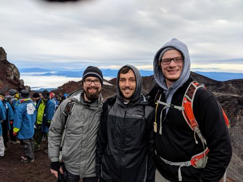 Frank on the summit of Mt. Fuji